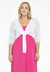 Shrug with lace VOILE - white - #1