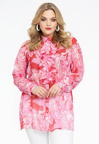 Blouse frilled FLORIDA - red - #2