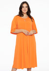 Dress A-line circle sleeve DOLCE - orange