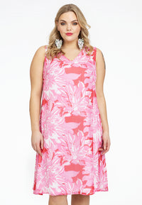 Kleid doppeltem V-Ausschnitt FLORIDADress double V-neck FLORIDA - red - #1