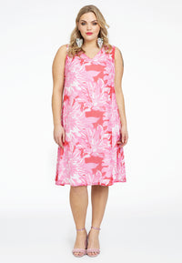 Kleid doppeltem V-Ausschnitt FLORIDADress double V-neck FLORIDA - red - #2