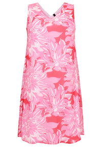 Kleid doppeltem V-Ausschnitt FLORIDADress double V-neck FLORIDA - red - #4