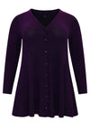 Cardigan wide bottom LUREX - purple - #2