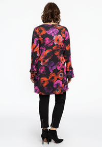 Tunic wide bottom frill cuff POPPY - black - #3