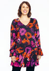 Tunic wide bottom frill cuff POPPY - black - #1