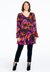Tunic wide bottom frill cuff POPPY - black - #2