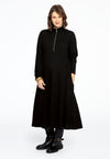Pullover-dress zipped collar RIB - black - #2