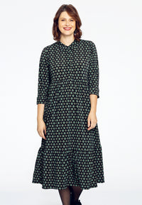 Dress ruffled BARONNE - black - #1