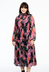 Kleid mit gesmoktem Ausschnitt SCRATCHDress with smock SCRATCH - black - #1