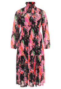 Kleid mit gesmoktem Ausschnitt SCRATCHDress with smock SCRATCH - black - #3