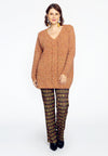 Pullover mit Zopfdetail LurexPullover cable lurex - pink - #2
