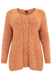 Pullover mit Zopfdetail LurexPullover cable lurex - pink - #3