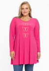 Tunic wide bottom RHINESTONES - pink - #1
