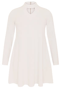 Tunic wide bottom collar DIAGONAL - ecru - #4