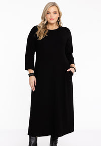 Dress cropsleeve princess DIAGONAL - black - #1