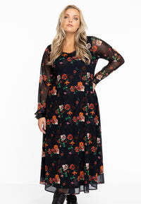 Dress long BABY ROSE - black - #1