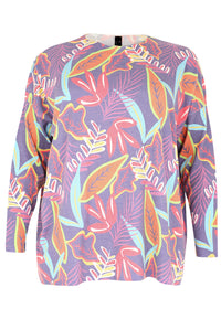 Pullover square wide FOREST - purple - #4