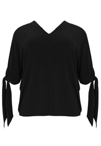 Bluse V-Ausschnitt mit Schleifen DOLCEBlouse V-neck bows DOLCE - black - #4