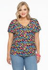 Shirt mit doppeltem V-Ausschnitt BUTTERFLYShirt double V-neck BUTTERFLY - black - #1