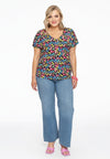 Shirt mit doppeltem V-Ausschnitt BUTTERFLYShirt double V-neck BUTTERFLY - black - #2