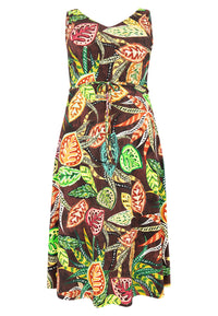 Kleid mit V-Ausschnitt VINTAGEDress V-neck VINTAGE - brown - #4