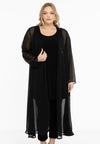 Cardigan long voile - black