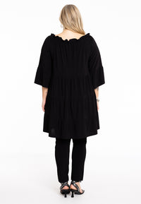 Tunika schulterfreie mit falten DOLCETunic frill neck DOLCE - black - #2