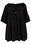 Tunika schulterfreie mit falten DOLCETunic frill neck DOLCE - black - #3