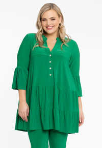 Tunic frilled long DOLCE - green - #1
