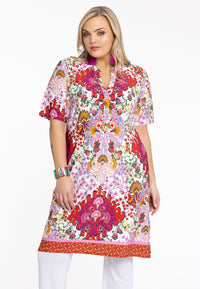 Tunic Grandad collar ROCCO - red - #1
