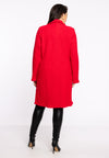 Strickjacke Lang mit Fransen aus BOUCLECardigan Long Fringed BOUCLE - red - #3