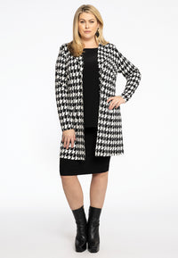 Blazer Long PIED DE POULE - black - #2