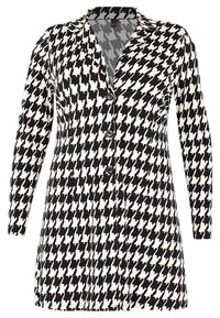 Blazer Long PIED DE POULE - black - #3