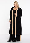 Strickjacke mit kontrastierenden Linien DOLCECardigan Long Contrast Lines DOLCE - black - #2