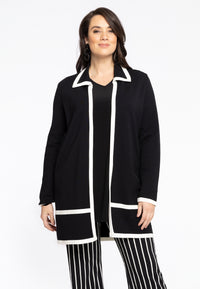 Cardigan Black/White - black - #1