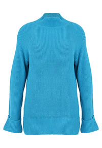 Pullover Collar KNIT ECO - turquoise - #1