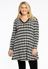 Tunika mit V-Ausschnitt PIED DE POULETunic V-neck PIED DE POULE - black - #1