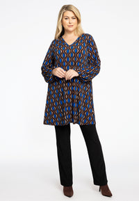 Tunika Wide Bottom mit V-Ausschnitt MEANDERTunic Wide Bottom V-neck MEANDER - brown - #1