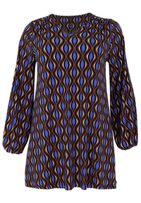 Tunika Wide Bottom mit V-Ausschnitt MEANDERTunic Wide Bottom V-neck MEANDER - brown - #4