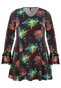 Tunic Wide Bottom Frill Cuff MEDUSA - black - #4