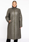Puff Coat Horizontal Lines - green - #1