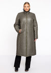 Puff Coat Horizontal Lines - green - #2
