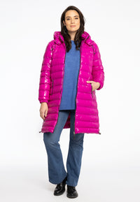 Kurzer Puffermantel mit KapuzePuff Coat Hooded Short - pink - #2