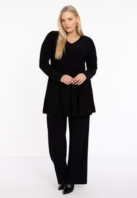 Tunika mit V-Ausschnitt und Falten DOLCETunic V-neck pleat DOLCE - black - #2