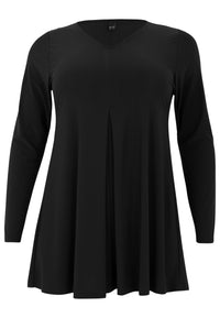 Tunika mit V-Ausschnitt und Falten DOLCETunic V-neck pleat DOLCE - black - #4