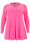 Tunika mit V-Ausschnitt und Falten DOLCETunic V-neck pleat DOLCE - pink - #4