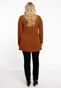 Tunika mit V-Ausschnitt und Falten KARINATunic V-neck pleat KARINA - orange - #3