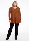Tunika mit V-Ausschnitt und Falten KARINATunic V-neck pleat KARINA - orange - #2