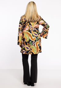 Tunic wide bottom chain PAISLEY - black - #3