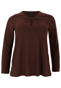 Tunika mit V-Ausschnitt-Öffnung DOLCETunic V-neck opening DOLCE - brown - #4